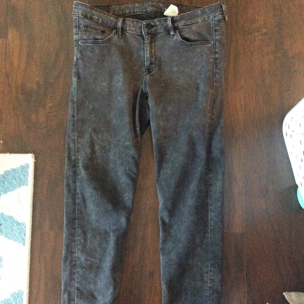 H&M Skinny Low Waist Ankle Jeans Black 30